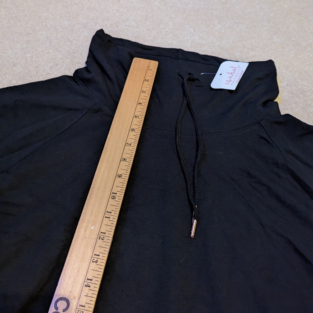 Isabel maternity by Ingrid & Isabel black turtleneck w/ drawstrings top - Picture 3 of 13